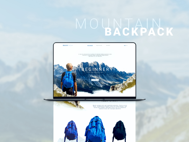 Дизайн проект ландинг "MOUNTAIN"