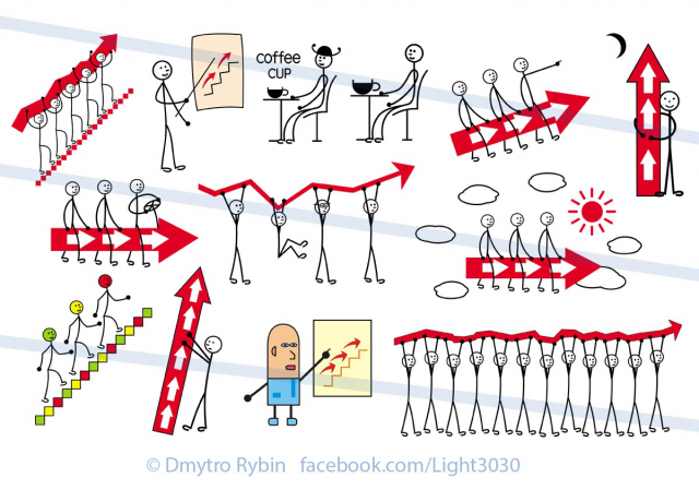 Векторные рисунки. Метафоры бизнеса и мотивации