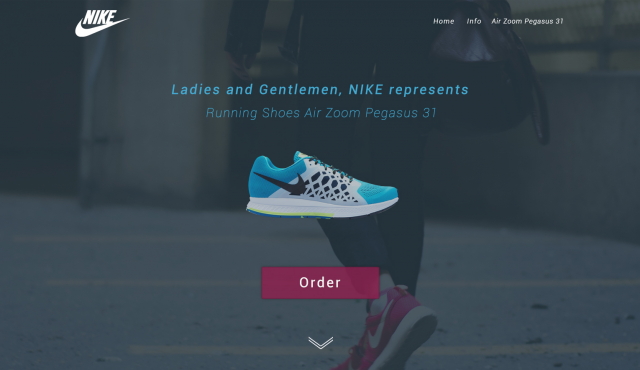 Конкурс на промо-страницу кроссовок Nike "Air zoom pegasus 31"