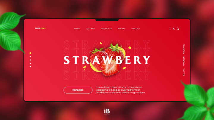 Концепт главного экрана | Fresh juice