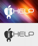 Логотип для сервисного центра Apple (Вариант 1)