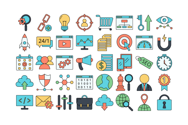 40 SEO icons