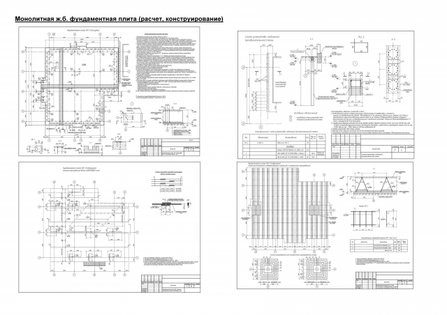 Фундаментная плита из монолитного железобетона