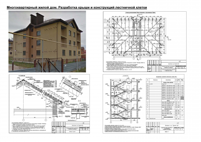 Крыша из МК и внутренняя лестница