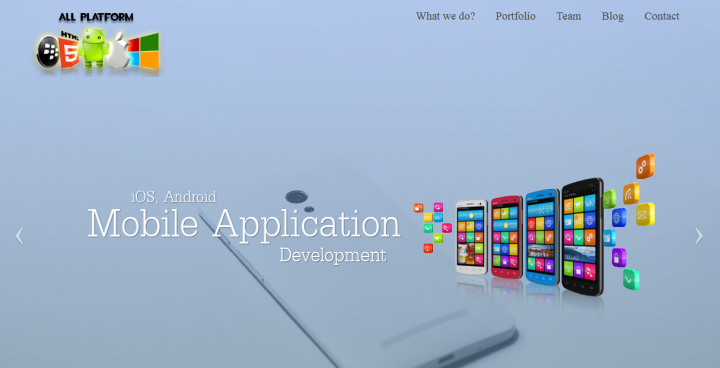 landing for mobile apps devlopement company