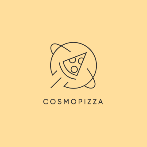 Логотип для пиццерии «COSMOPIZZA»