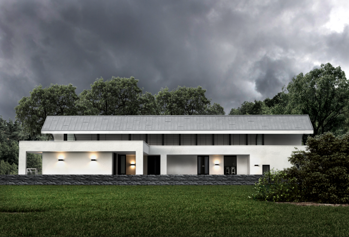 a private house, front view