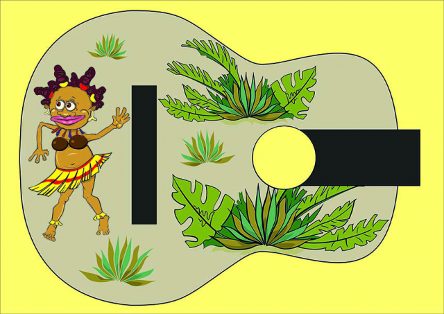 Макет для детской гитары