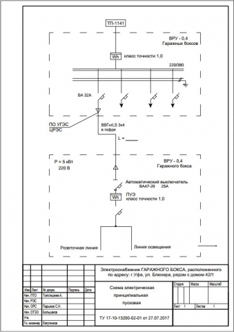 Пусковая схема
