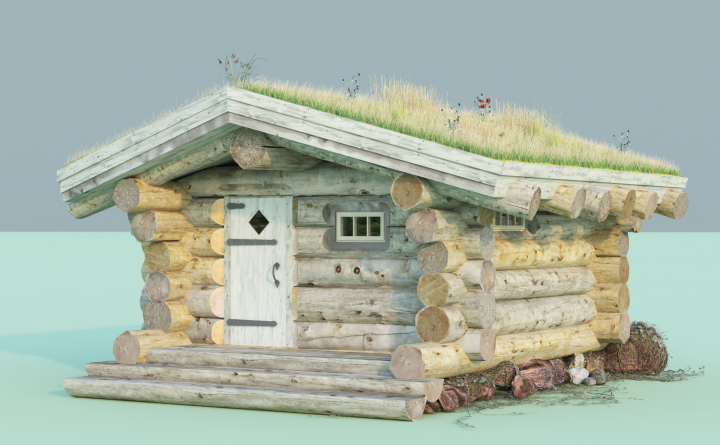 Баня по чёрному 3D