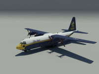 Lockheed C-130 Hercules Low Poly