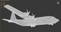 Lockheed C-130 Hercules Low Poly