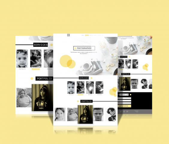 landing page. Photographer