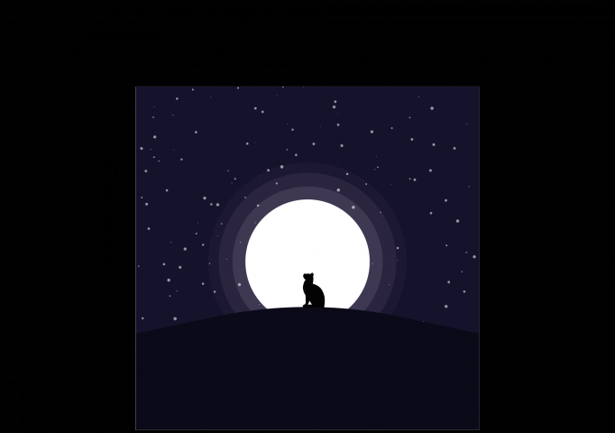 Рисунок "Одинокий кот"