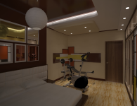 дизайн спальни для взрослых в стиле поп-арт