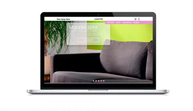 Главная страница сайта мебели