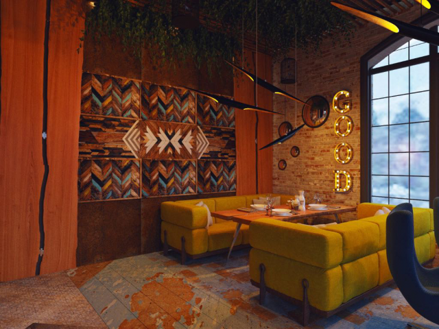 Разработка интерьера кальянной LOUNG BAR