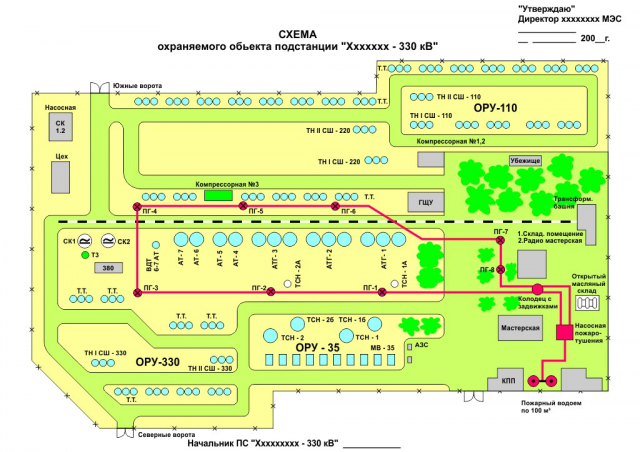 Карта-схема ЭС
