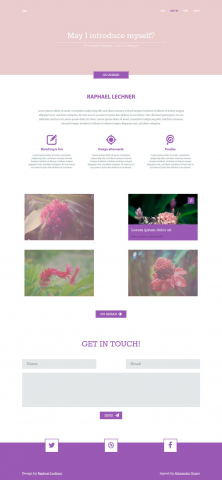 Portfolio Template | HTML-верстка с PSD макета