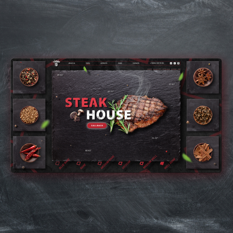 "STEAK HOUSE" landing page design