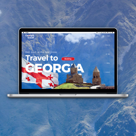 "travel to Georgia" дизайн главной страницы сайта