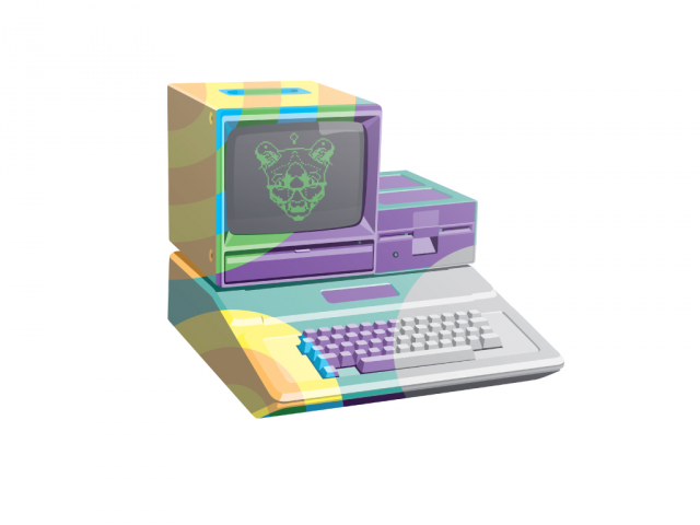 Apple II, принт для IT-компании Foss Labs