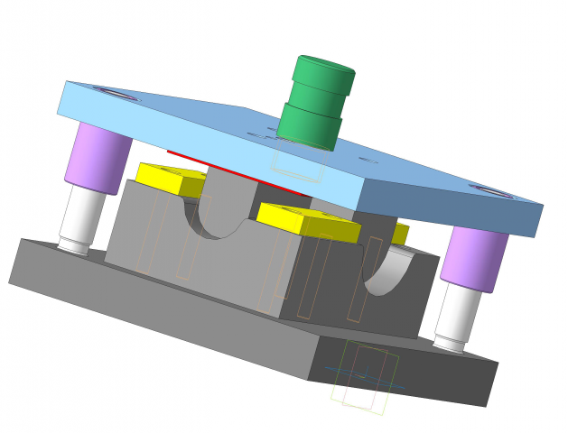 Штамп для гибки перекрестной клеммы