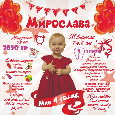 метрика на день рождения