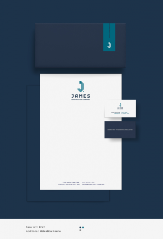 Базовый фирменный стиль для конструкторской компании James (США)