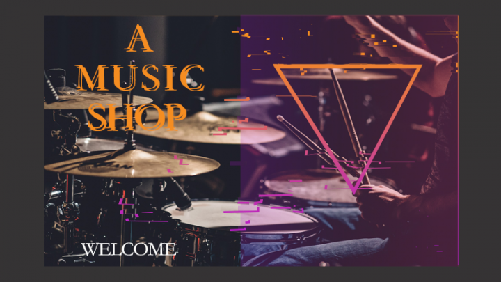 Баннер для сайта музыкального магазина