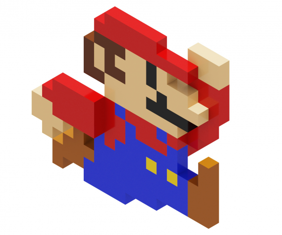 Воксель-арт - Марио