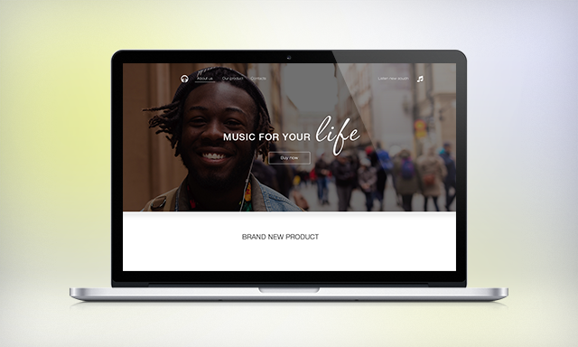 Landing Page для продажи наушников "Headfones"