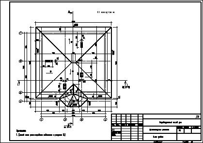 Проектная документация в AutoCAD. Раздел АР. План кровли