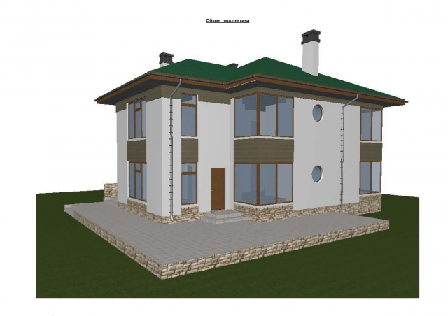 Визуализация отрисованного дома в ArchiCAD