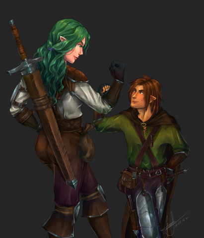 Сайори и Калеб