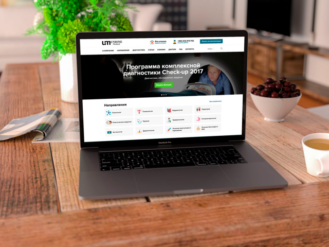 Unione Medical Korea - корпоративный сайт