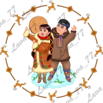 Макеты для тарелок "Народы севера"