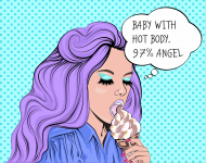 Принт для одежды 97% Angel