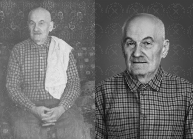 Ретушь мутного фото для памятника