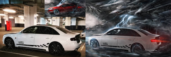 Художественная стилизация фото автомобиля
