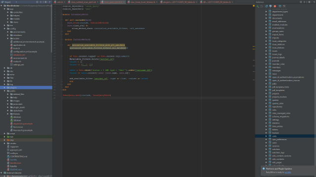 Небольшой плагин для Redmine ( фильтр наблюдателей )