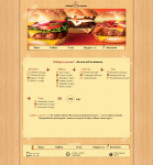 Дизайн сайта в стиле web. 2.0 для ресторана быстрого питания