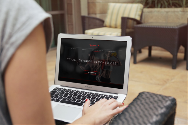 Landing page для фитнес-клуба