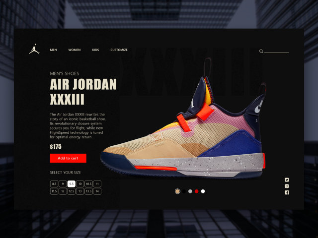 Jordan XXXIII Promo page