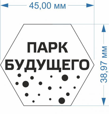 Макет деревянного значка «Парк Будущего»