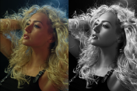 Ретушь портрет чб