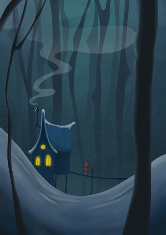 llustration: Winter forest