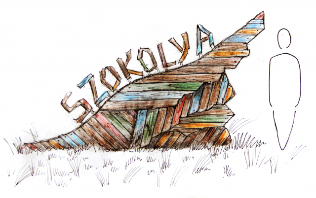 Land art, Szokoya town (Hungary)