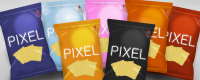 Упаковка чипсов + название "Pixel"