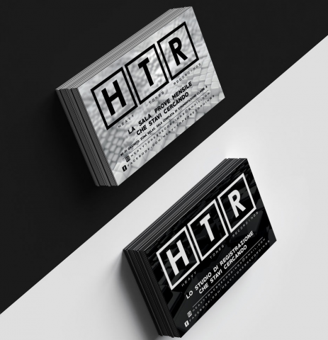 Разработка визитныx карточек звукозаписывающей компании "HTR"
